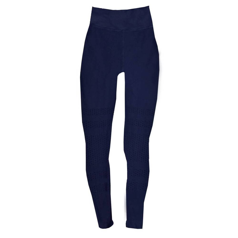 NEW PHAT BUDDHA women textured capri high rise leggings in blue